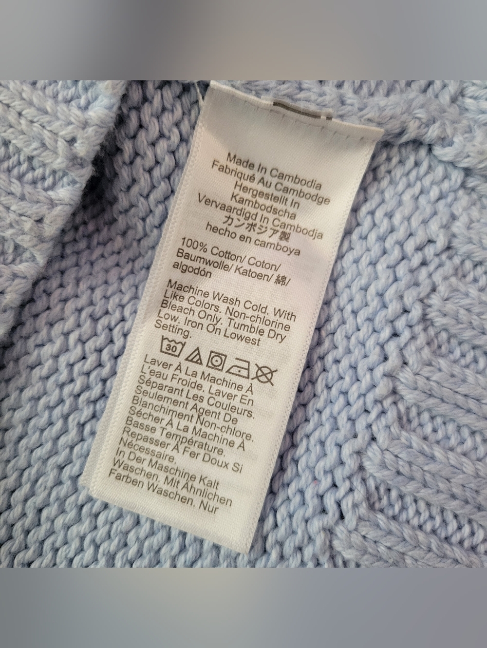 J. Crew Rollneck Sweater Light Sky Blue 100% Cotton BV409 Size Small - Picture 6 of 8
